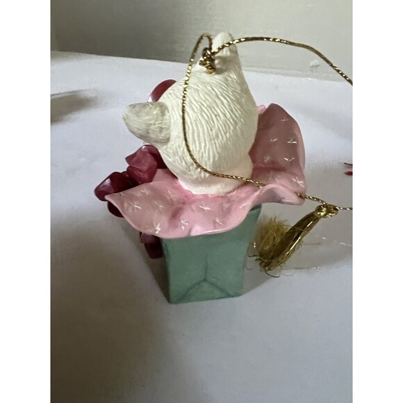 Lenox Holiday White Cat Kitten Christmas Ornaments Lot Of 2 Vintage 1998-1999 VG - Picture 8 of 11